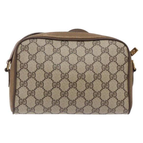 GUCCI GG Supreme Web Sherry Line Bag PVC Beige Gold 116 02 089 Auth BA4187 - Picture 3 of 16